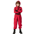 TV game red jumpsuit set (gloves+camisole+jumpsuit) - breathable role-playing set for men and women's role-playing party wear. 