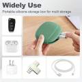 Silicone Cell Phone Cable Bag, Data Cable Storage Box, Travel Earphone, Wire Key, U Drive, USB Rating, Sauna.