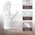 24PCS White Cotton Gloves for Eczema Dry Hands Breathable Work Gloves Liners Moisturizing Overnight Soft Jewelry Coin SPA Gloves. 