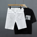 New Men's Summer Straight Denim Shorts Cotton Washed Breathable Fashion Short Jeans Casual Korean Comfortable Male Shorts.