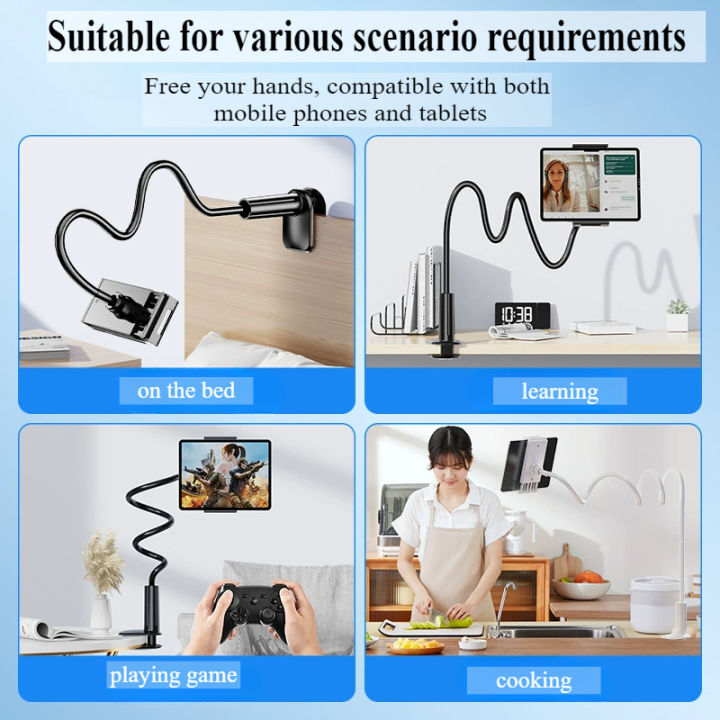 1/2pcs%20Tablet%20&%20Phone%20Stand%20Holder,%20Thicker%20Flexible%20Arm%20Gooseneck%20Tablet%20Holder%20for%20Ipad%20Mini%20Pro%20Air%20Kindle%20Christmas%20%20-%20Image%204