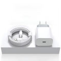 PD 20W Fast Charging EU Charger Plug with 1M/3FT Cable for iPhone iPad.
