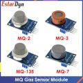 MQ-2 MQ-3 MQ-7 MQ-135 Detection Smoke Methane Liquefied Gas Sensor Module for Arduino Starter DIY Kit. 