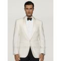 Formal Ivory Men Suits Blazer with Shawl Lapel Single Breasted Dinner Prom Jacket Elegant Slim Fit Smoking Suit Coat for Party.