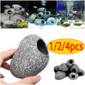 1pc Aquarium Cichlid Stone Ceramics Rock Cave Aquarium Fish Tank Pond Shrimp Breeding Ornament Landscaping Decoration Marbles.