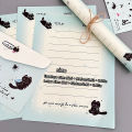 Splashing Ink Love Cat Envelope Letter Paper High Beauty Cute Letter Writing Handwritten Simple Letter Paper.