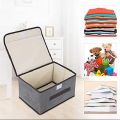 Home Fabric Folding Storage Storage Box With Lid Dustproof Portable Box Clothing Sundries Multifunctional Storage Box. 