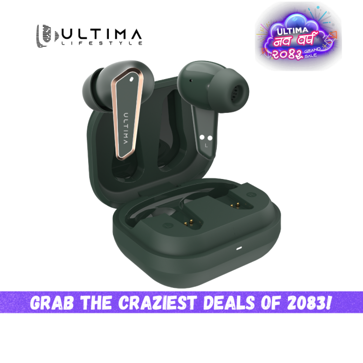 Ultima Boom X1 Pro | App Support | 40 Hrs Playtime | Quad Mic ENC | 10 Min Charge=120 Min Playtime | 50 Ms Low Latency Game Mode | 11mm Hi-Fi Drivers | Bluetooth 5.4 | IPX5 Water Resistance