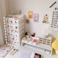 ⚡Free stickers💖Drawer shelf storage box cosmetic drawer holder stationery pen box. 