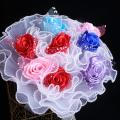 28cmx4yard Flower Wrapping Paper Gold Silver Pearl edge Wave Yarn Flower Packaging Lace Mesh Florist Handmade Bouquet Gift Decor. 