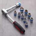 Socket Ratchet Wrench 1/2 Sleeve Chrome Vanadium Steel Hand Tool 1 Set (12 Pcs) of Socket Ratchet Wrench 1/2 Sleeve Chrome Vanadium Steel Hand Tool. 