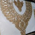 fancy galay neckline Embroidery and tila Flowers Gala Designs Embroidery Gala Neck Design. 