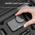 All-in-One Storage Bag for Osmo Action 6 Case Holds Camera Charger Battery Base Selfie Stick Portable Accessories Organizer.