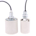 E14/E27 Ceramic Screw Lamp Holder LED Light Heat Resistant Adapter Home Use Round Socket For Bulb Base With Cable. 