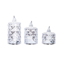 6/12/24pcs Beautiful And Elegant 3pcs Battery-Powered Flameless Candle Lights, For Weddings, Parties, Christmas Decoration. 