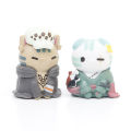 8Pcs/Set One Piece Cat Cos Tony Tony Chopper Portgas·D· Ace Trafalgar Law Cake Decoration PVC Model Figure Toys. 