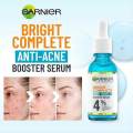 GARNIER BARU BRIGHT COMPLETE ANTI-ACNE BOOSTER SERUM 4% VITAMIN C + SALICYLIC + NIACINAMIDE + AHA 30ml. 