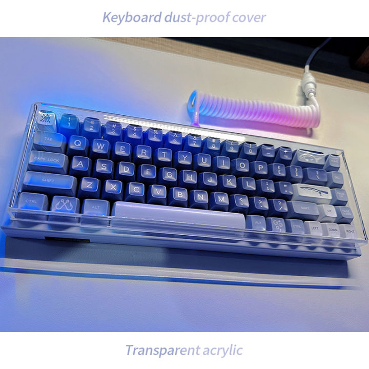 Acrylic Mechanical Keyboard Dust Cover Key Air Cover 40% 60% 65% 75% Keyboard for Waterproof Prevent Pet Treading