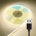 3mm/5mm/8mm DC5V High Density COB Light Strip 320 400LEDs Flexible COB LED Tape Light Bar Dimmable TV Kitchen Bedroom Decoration.