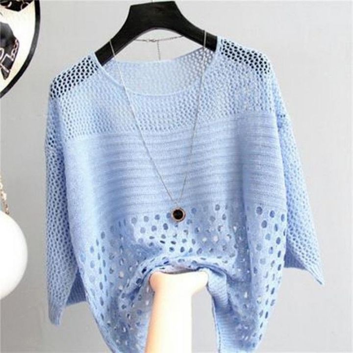 Spring%20and%20Summer%20New%20Ice%20Silk%20Knitted%20Vest%20Top%20Hollow%20Out%20Thin%20Bottoming%20Sling%20Streetwear%20Womens%20Clothing%20White%20Shirt%2013686%20-%20Image%203
