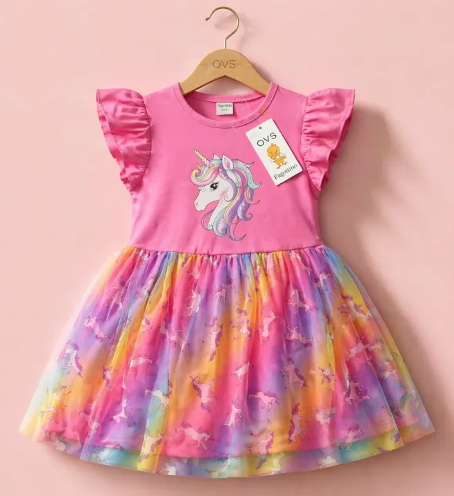 1-12%20Years%20Baby%20Girls%20Overall%20unicon%20Print%20Dress%20Colorful%20Stripe%20Shirt%20Dress%20for%20Kids%20Girls.%20-%20Image%202