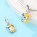 Original 925 Sterling Silver Cute Baby Wisher Charms Beads Fit DIY For Women Girls Fine Birthday Family Pretty Jewelry. 