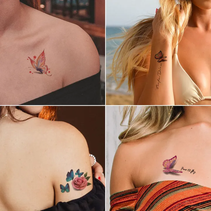 30%20Sheets%203D%20Texture%20Waterproof%20Colorful%20Butterfly%20Temporary%20Tattoo%20Stickers%20-%20Image%203