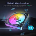 PRISM 7 PRO Case Cooling Fan 12cm ARGB 5V 3Pin 4 Pin PWM Computer Chassis Fan Infinity Mirror Silent Ventilador. 