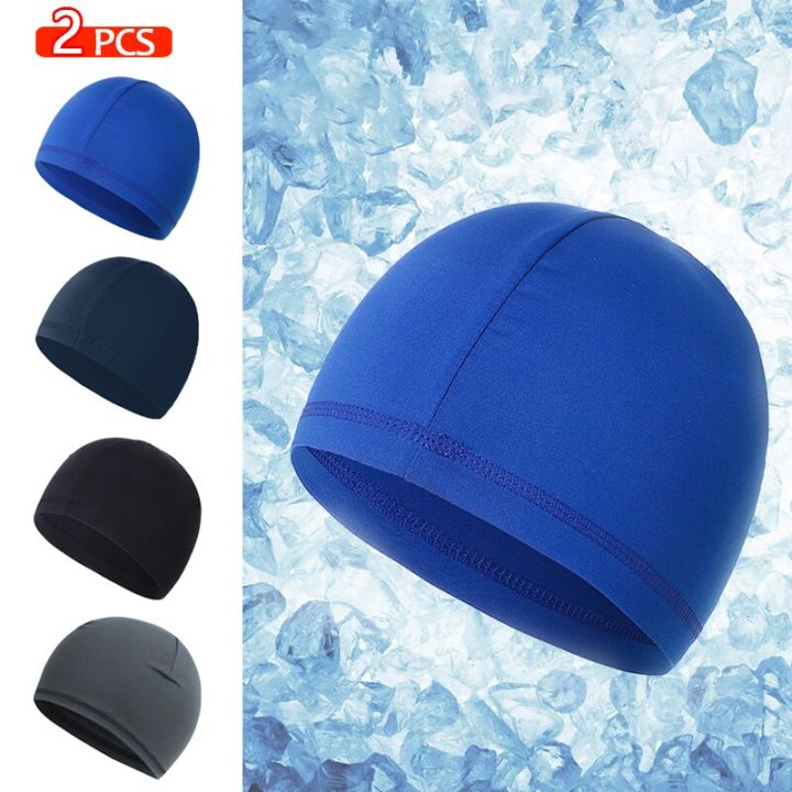 2 Pcs Cooling Skull Cap Helmet Liner Cycling Cap Cooling Cap Sports Helmet Cap for Men Women Running Skiing Hat