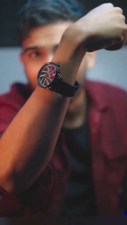 Wheel Watch Rotation Wheel Sports Car Rim Luxury Men's Watch Spinning Alloy Wheel Watch for Boys Men Creative Fashion Men Stainless Steel & Leather Straps Watch Amazing Smart Watch