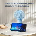 Mini USB Charging Handheld Fan Desktop Small Fan With Mobile Phone Holder Portable And Simple Outdoor Small Fan. 