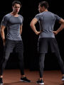 2023 Compression T Shirt Men Summer Sportswear Running T-shirt Elastic Quick Dry Sport Tops Tee Athletic Gym Workout Shirts Men. 