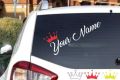 Customize Your Name with Crown for Car Windshield 16 inches long, Waterproof Vinyl Sticker Decals By Sticker Saloon. Customised, Custom Name Car Stickers. 