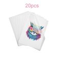 A4 DTF Transfer Film,No Shake Powders, 20 Sheets of Double-Sided PET Heat Transfer Paper for T-Shirt Textile - Cold & Hot Peel. 