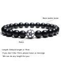 Simple Style Football Bracelet Unisex Matte Stone Beaded Braslet Sports Enthusiast Accessories Red Braclet Leisure Pulseira. 