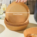 100pcs Large Circular Air Fryer Paper | High Temperature Resistant, Suitable for Oven, Microwave, Barbecue Cooking. 
