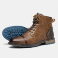 Size 7-13 Ankle Boots For Men Men's Leather boots Brand Boot for men #AL605.