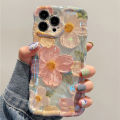 Retro Oil Painting Phone Case For iPhone 13 14 15 16 ProMax 12 11 Luxury Flower Print Shockproof Silicone Cover Artistic Decor. 