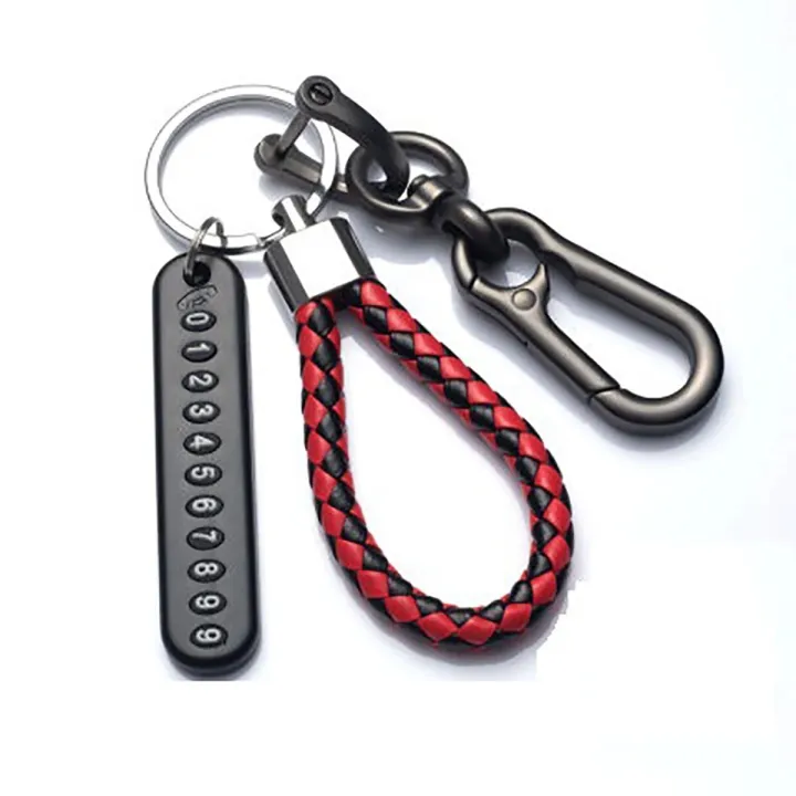 Trendy%20DIY%20Mobile%20Phone%20Number%20Plate%20Pendant%20Keychain%20for%20Men%20Punk%20Simple%20Woven%20Leather%20Rope%20Anti-lost%20Car%20Key%20Chain%20Accessories%20-%20Image%207