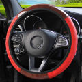 Wooden Pattern Auto Accessories 4 Colors Interior Accessories Universal Car Steering Wheel Cover PU Leather Steering Covers. 