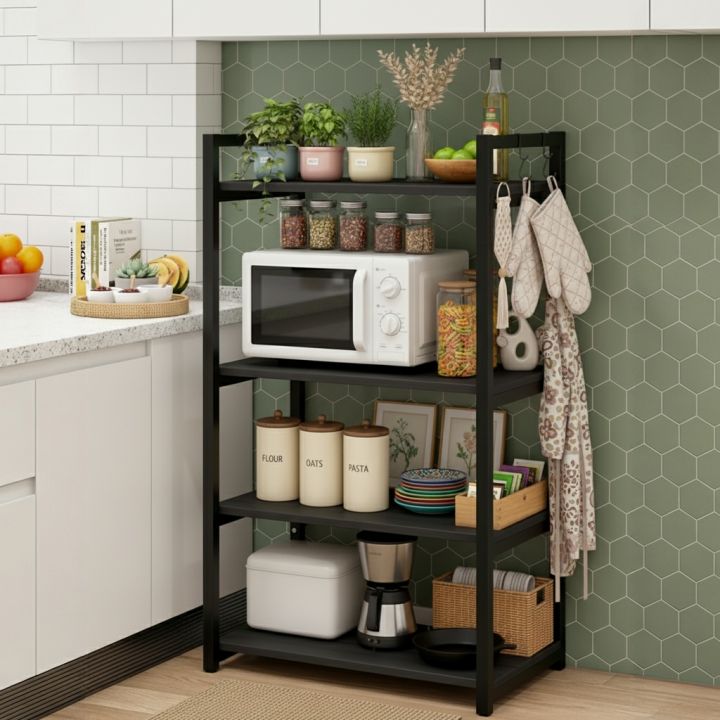"Premium%20Kitchen%20Storage%20Rack%20%7C%20Multi-Layer%20Microwave%20Stand%20&%20Large%20Capacity%20Organizer%20Shelf%20-%20Image%203