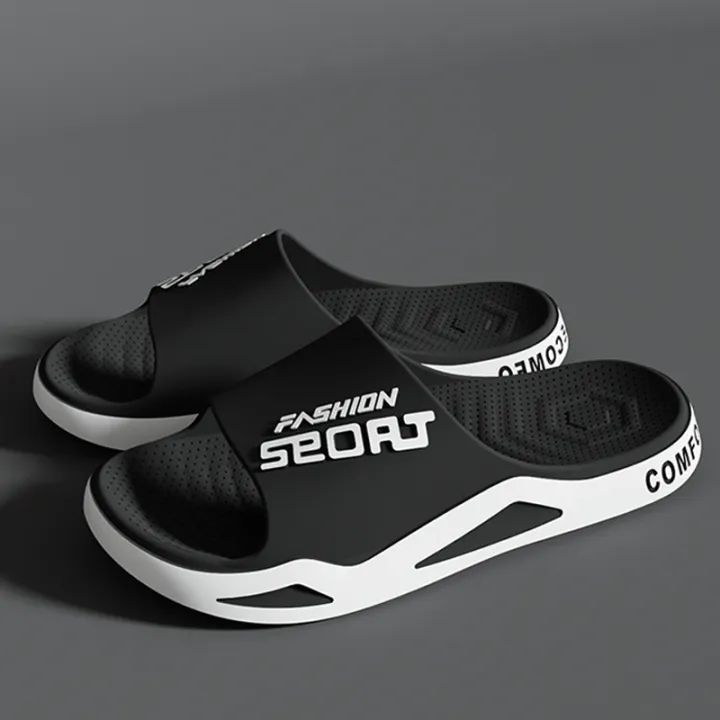 High%20Quality%20Men's%20Summer%20Fashion%20Thick%20Sole%20Sandals,Viral%20Beach%20Pool%20Slides,Non-Slip%20Bathroom%20Slippers,Trendy%20Male%20Sports%20Shoes%20-%20Image%207