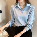 Black Chiffon Shirts For Women Spring NEW Solid Long Sleeve Shirts Korean Fashion Ladies Blouse Simple Female Clothing Tops. 