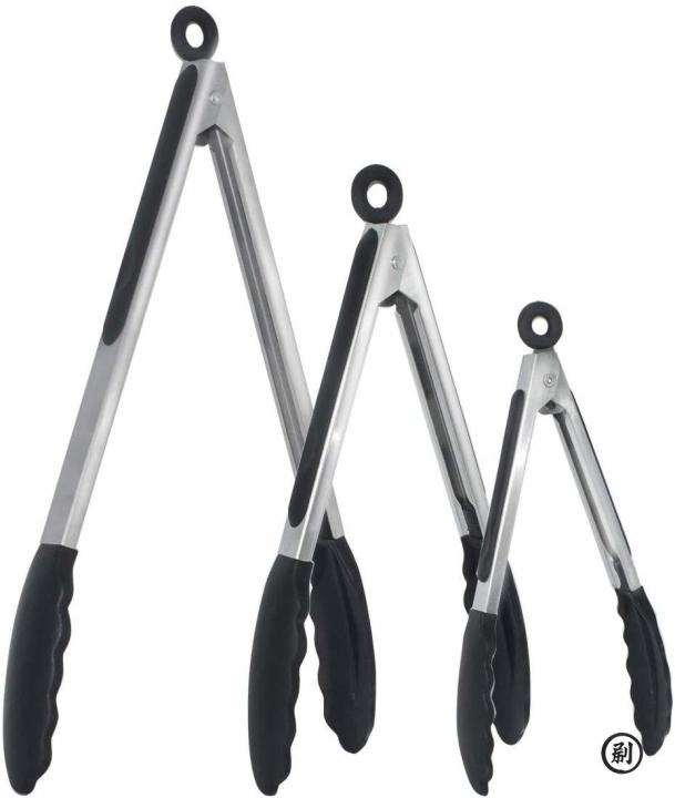 Choose Your Perfect Tongs: 7" (Precise) / 9" (All-Purpose) / 12" (BBQ) - All with Silicone Tips & Lock
