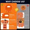 USB Rechargeable Warning Light LED Road Flares Emergency Lights Roadside Safety Beacon Disc Flashing Magnetic Beacon. 