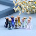 2Pcs Mini Glass Color Bottle Wishing Bottle Tiny Jars Vials Mini Storage Bottle.