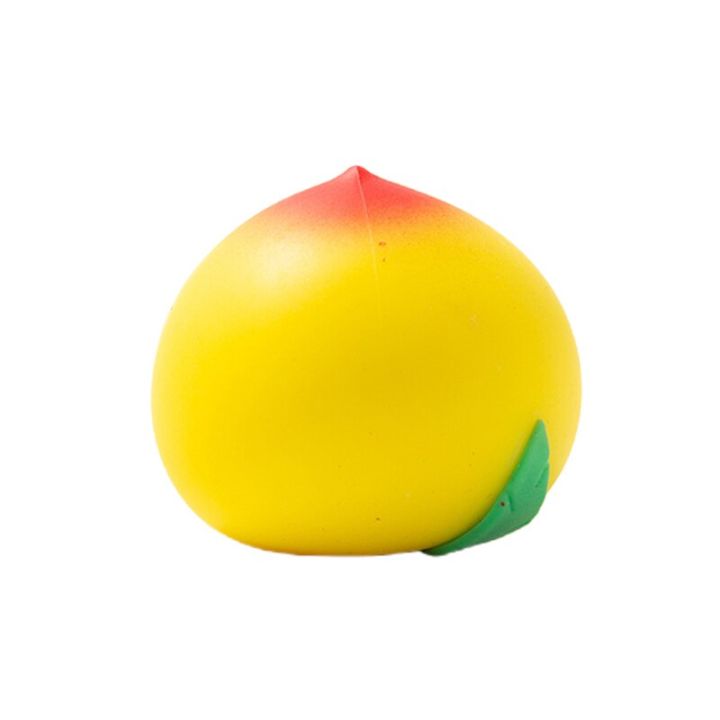 Yellow Peach Shape Fidget Toys New Design Soft Rising Decompression Squeeze Pops Toys Autism Needs Squishy Stress Reliever Toys