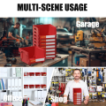 6/24 Pcs Red Stackable Plastic Parts Bins - 5"x4"x3" Garage Tool Storage Containers - Heavy-Duty Organizer Bins for Workshop.