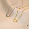 Magnetic heart necklace for girls and women | stylish couple-inspired pendant | unique bonding gift | elegant and trendy everyday wear. 