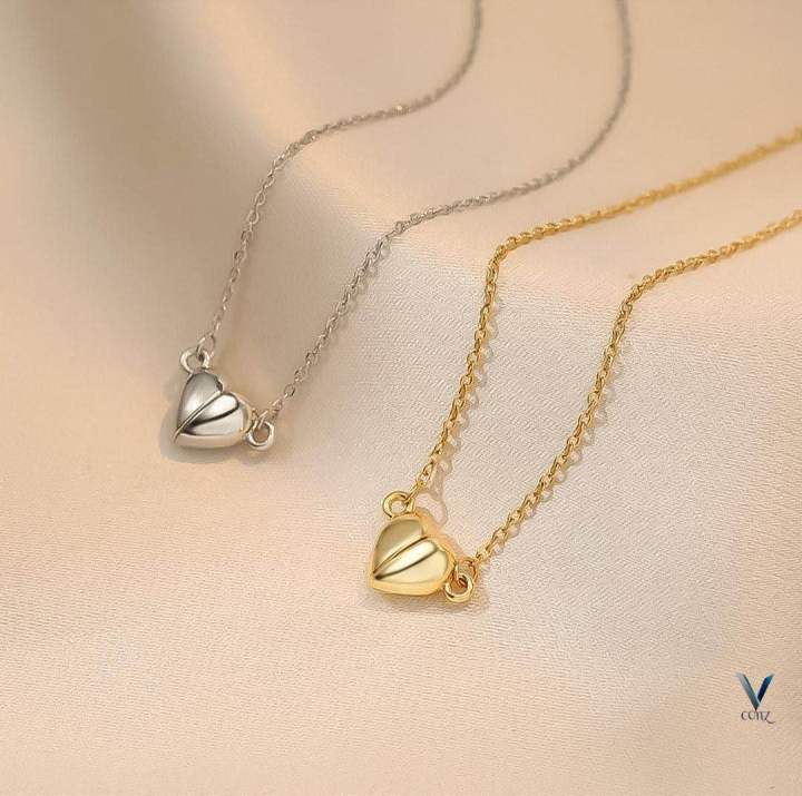 Magnetic heart necklace for girls and women | stylish couple-inspired pendant | unique bonding gift | elegant and trendy everyday wear